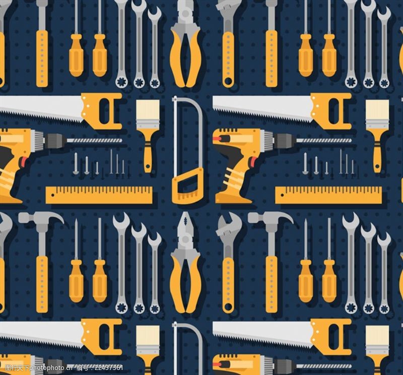 五金工具無縫背景圖片素材